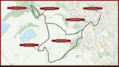 Darwen Tower Route Map